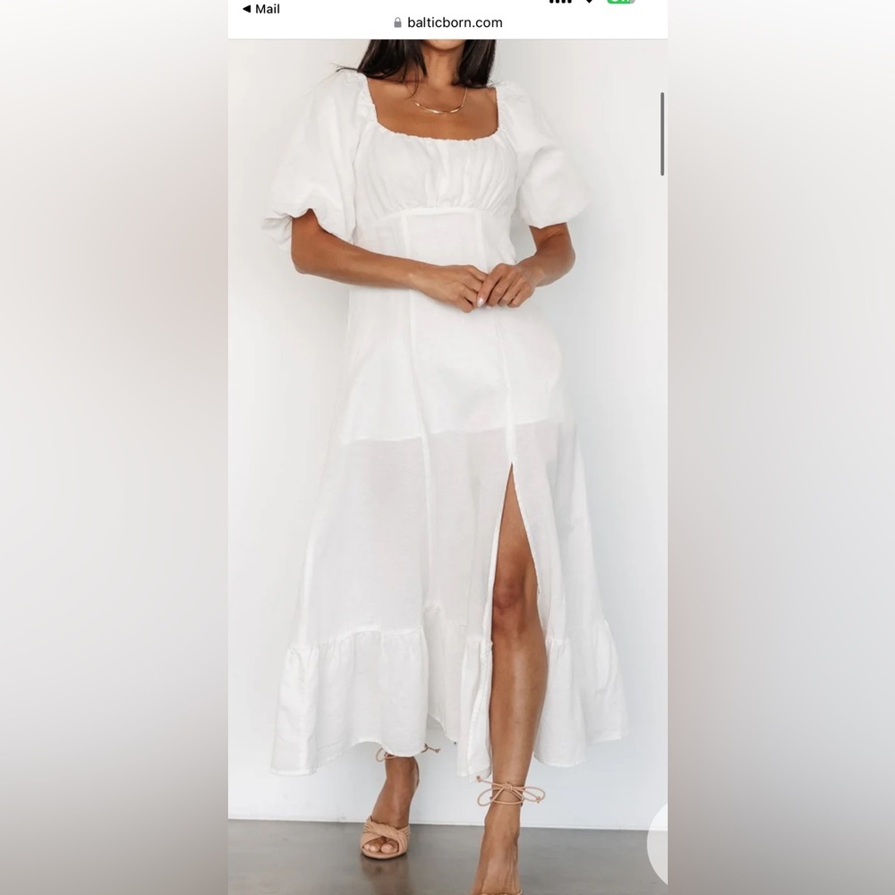 Elegant White Midi Dress